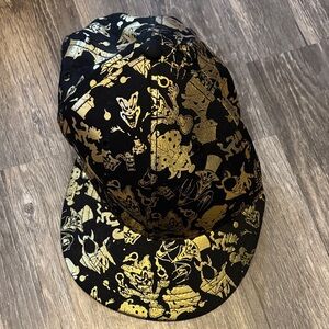 Men's Black Cap with Gold Graphics